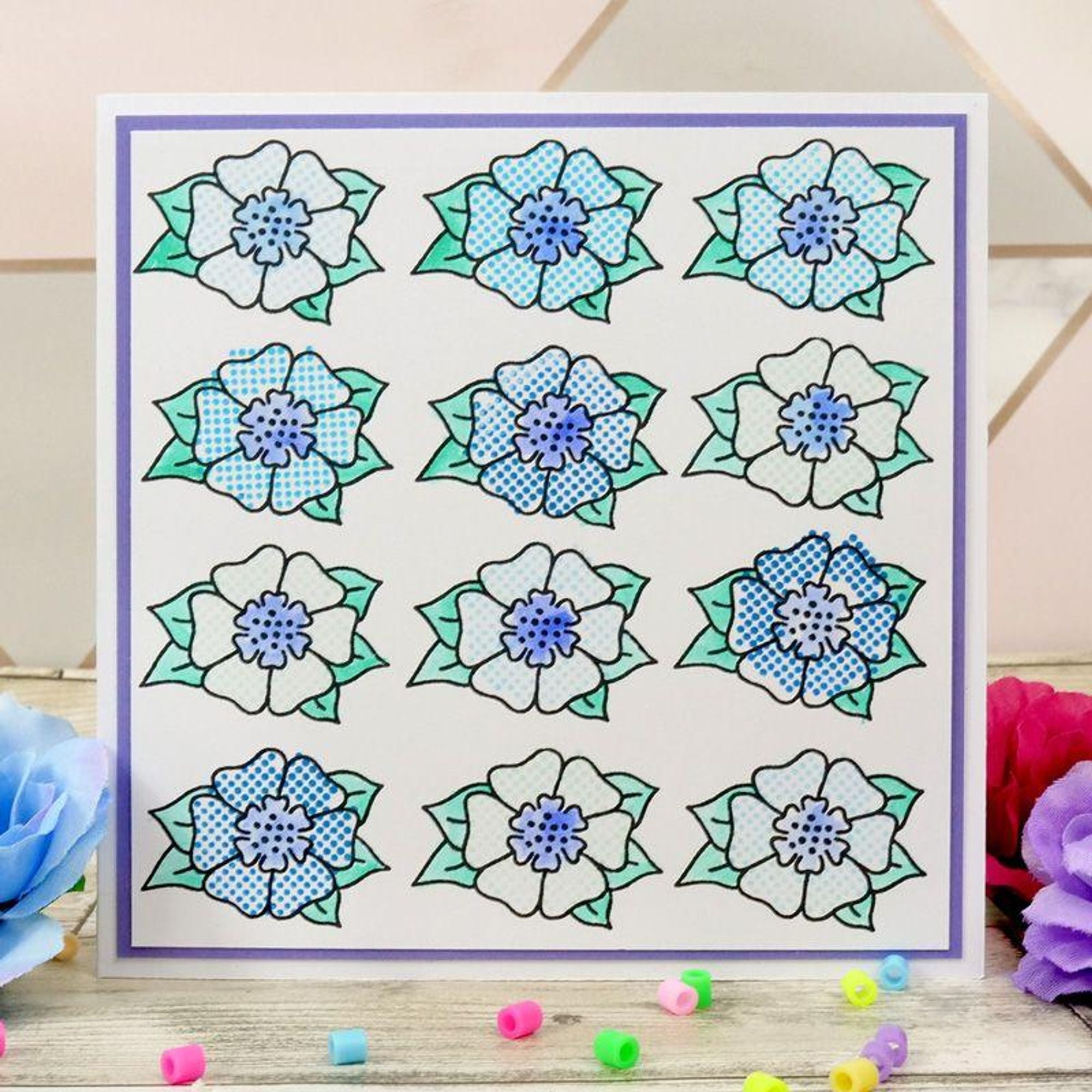 Let's order some For the Love of Stamps - Petals & Patterns A6 Stamp Set on  Sale